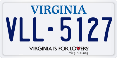 VA license plate VLL5127