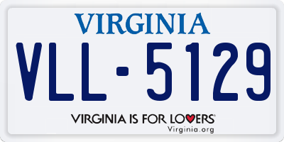 VA license plate VLL5129