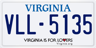 VA license plate VLL5135