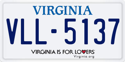 VA license plate VLL5137