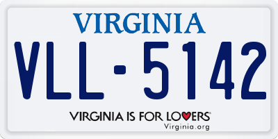 VA license plate VLL5142