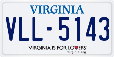 VA license plate VLL5143