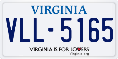 VA license plate VLL5165