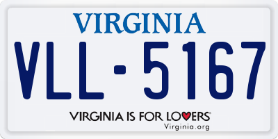 VA license plate VLL5167