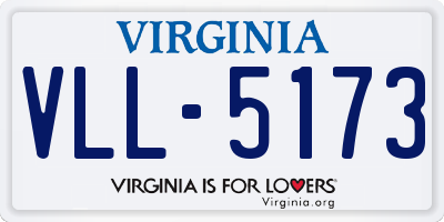 VA license plate VLL5173