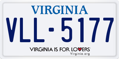 VA license plate VLL5177