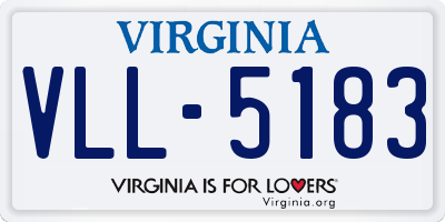 VA license plate VLL5183