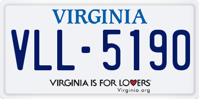 VA license plate VLL5190