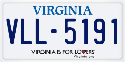 VA license plate VLL5191