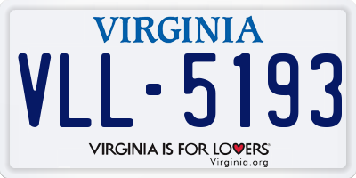 VA license plate VLL5193