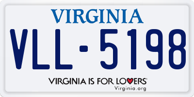 VA license plate VLL5198