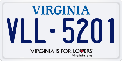 VA license plate VLL5201