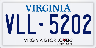 VA license plate VLL5202