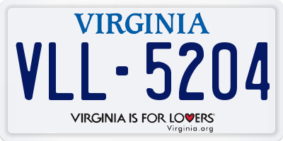 VA license plate VLL5204