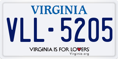 VA license plate VLL5205