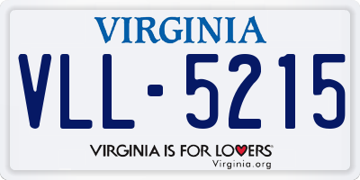 VA license plate VLL5215