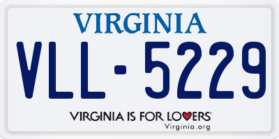 VA license plate VLL5229