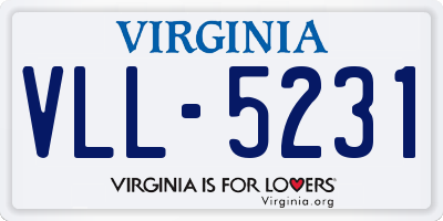 VA license plate VLL5231