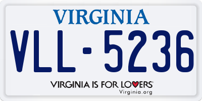 VA license plate VLL5236