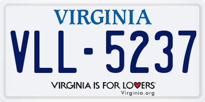 VA license plate VLL5237