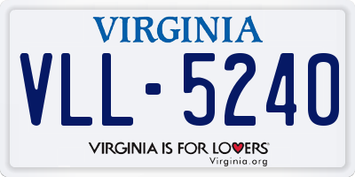 VA license plate VLL5240