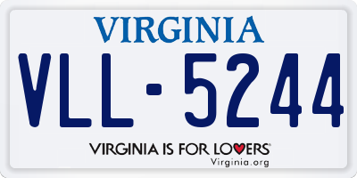 VA license plate VLL5244