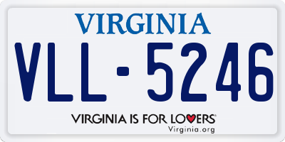 VA license plate VLL5246