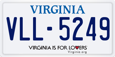 VA license plate VLL5249