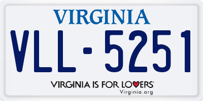 VA license plate VLL5251