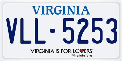 VA license plate VLL5253