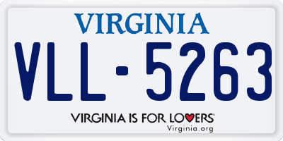 VA license plate VLL5263