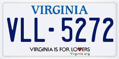 VA license plate VLL5272