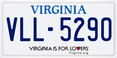 VA license plate VLL5290