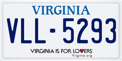 VA license plate VLL5293