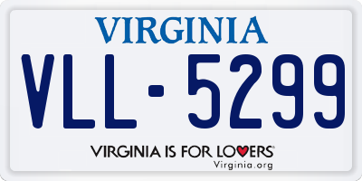 VA license plate VLL5299