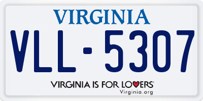 VA license plate VLL5307