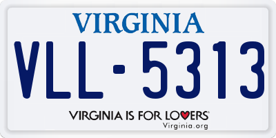 VA license plate VLL5313