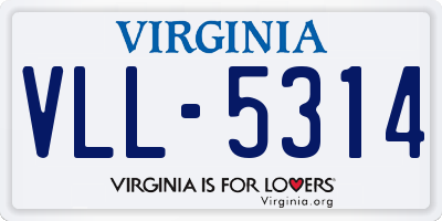 VA license plate VLL5314