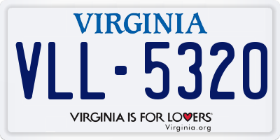 VA license plate VLL5320