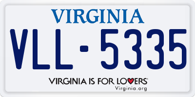 VA license plate VLL5335