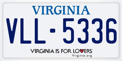 VA license plate VLL5336