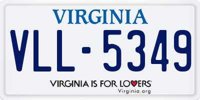 VA license plate VLL5349