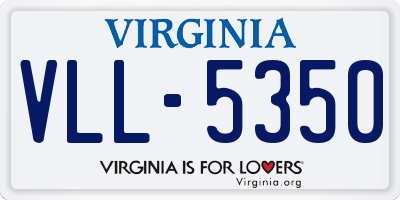 VA license plate VLL5350