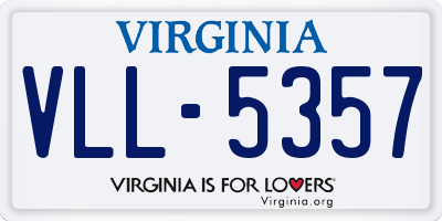 VA license plate VLL5357