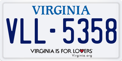 VA license plate VLL5358