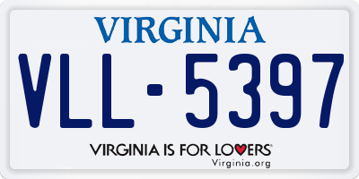 VA license plate VLL5397