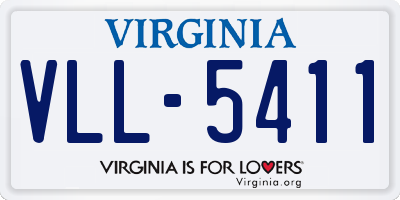 VA license plate VLL5411