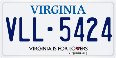 VA license plate VLL5424