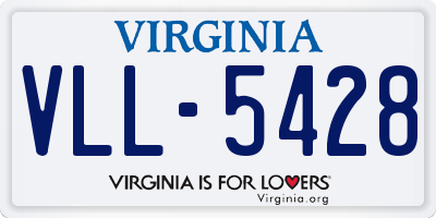 VA license plate VLL5428