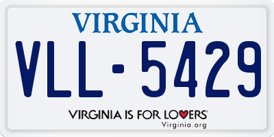 VA license plate VLL5429